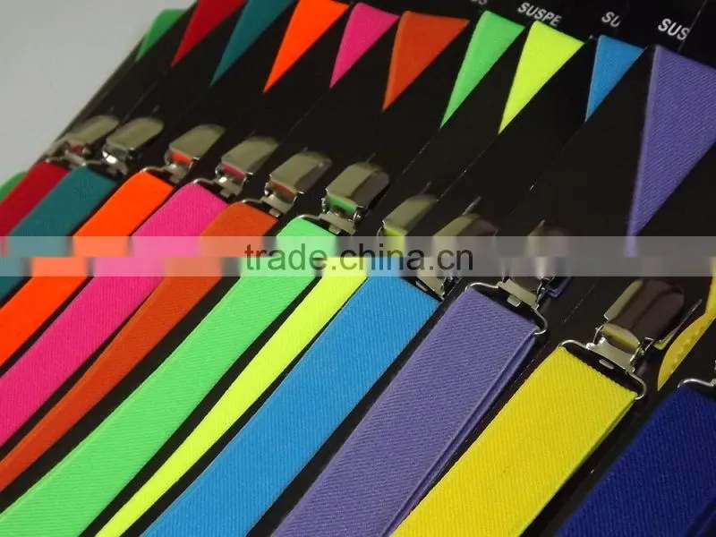 High Quality Finish metal Clip and Buckel Men's Elastic Suspender Braces gallusus