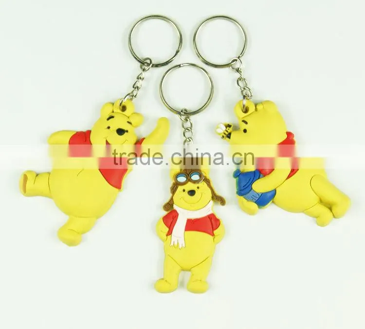 wholesale top selling 3D soft pvc car keychain