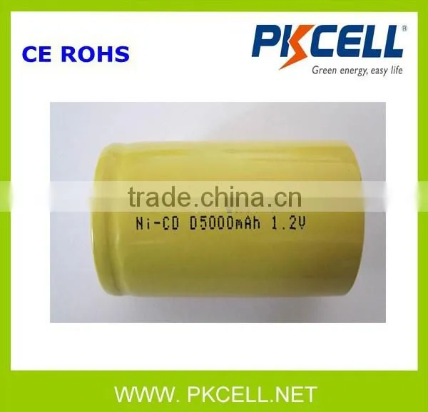 Nicd D 5000mah 1.2V rechargeable battery and battery pack