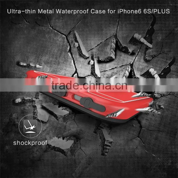 Waterproof Gorilla Glass Aluminum Metal Case for Iphone 6 Plus, 6S