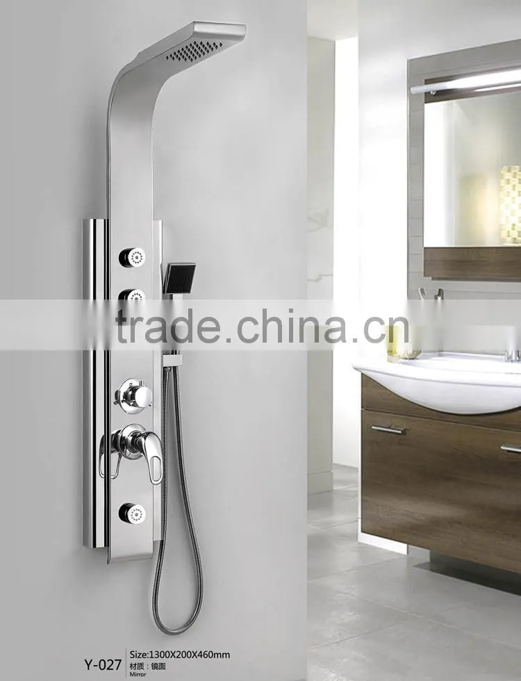 China factory 304 stainless steel panel column shower set Y-027