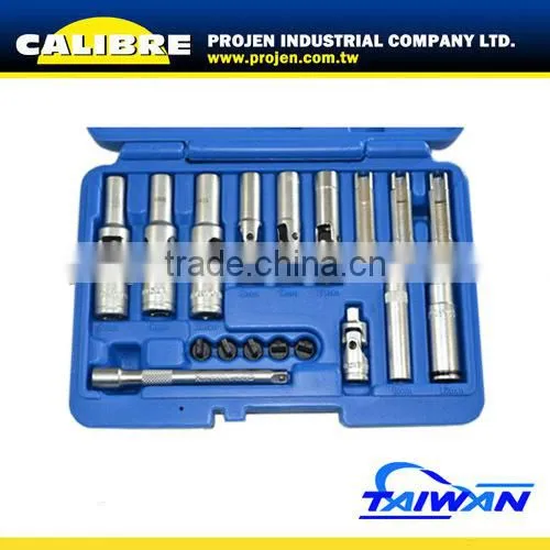 CALIBRE 6PC 3/8"Dr 6PC Long Glow Plug Socket Set