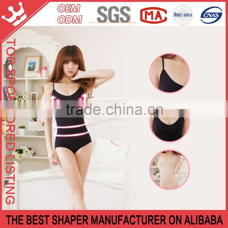 Seamless Underwear For Women Body Shaper Underwear Nylon Camisole black color Y09