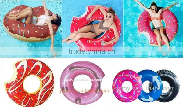 Inflatable Chocolate Dount Swimming Ring Float
