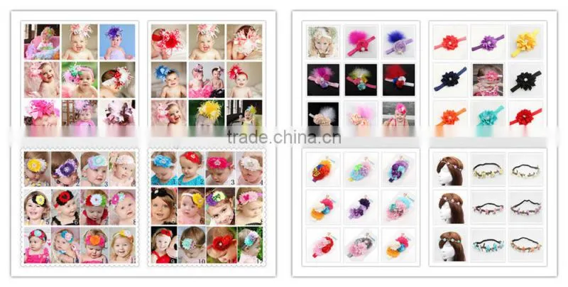 Top baby girls beautiful flower headband,ribbon bow hair,fashion ribbon flower headband