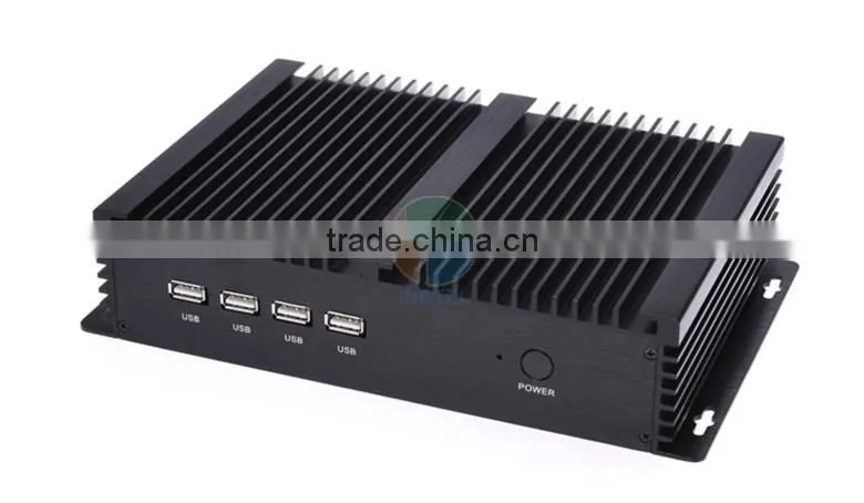 Fanless Mini Industrial PC Computer Workstation with 2 COM 4 USB 3.0 Intel Celeron 1037u processor with 4G RAM Only