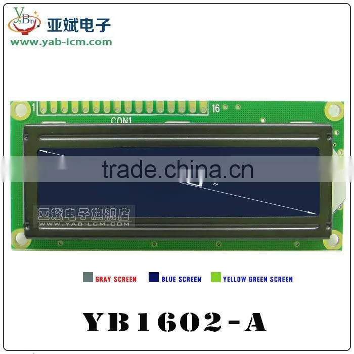 Character module negative blue 1602 lcd display