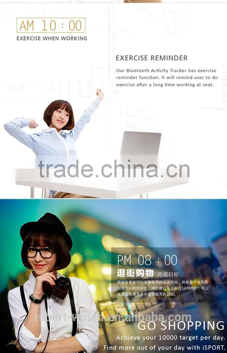 IOS, Android Phone Call, SMS Notification Bluetooth Activity Tracker