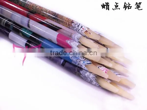 New nail art picker made by wooden and wax,self adhesive nail art pen