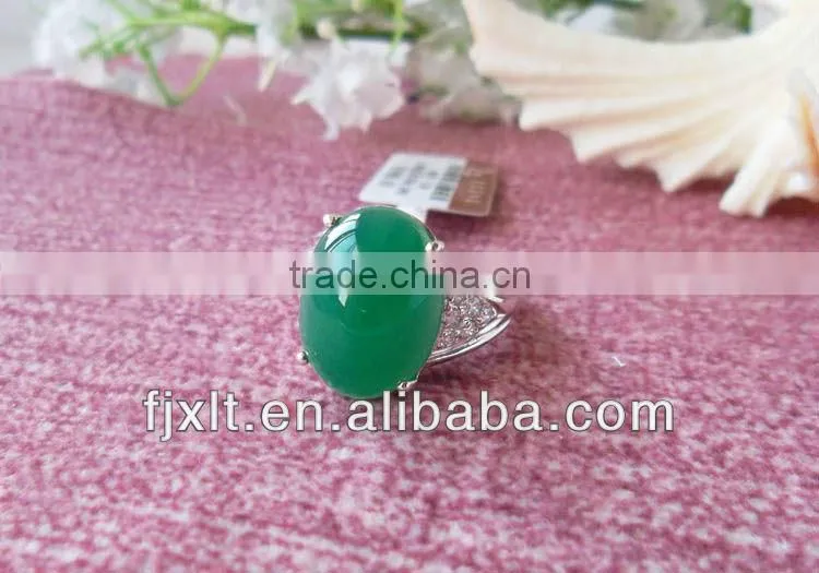 Hot Sale Custom Design 925 Sterling Silver Chalcedony Finger Ring