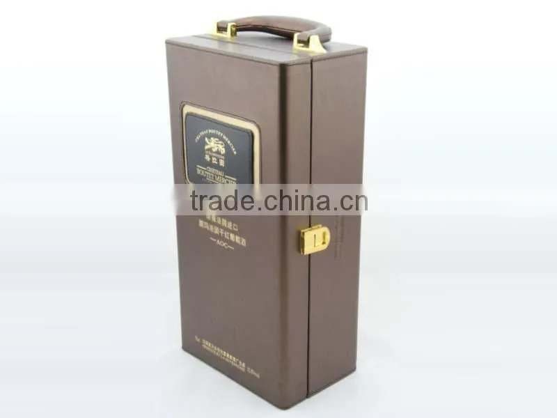 factory custom-make luxury leather wine box