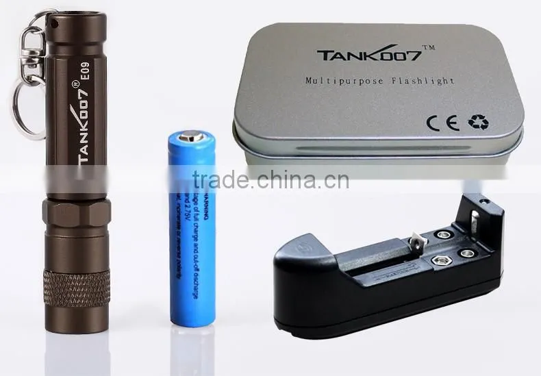 Waterproof mini led flashlight TANK007 E09 hand led torch
