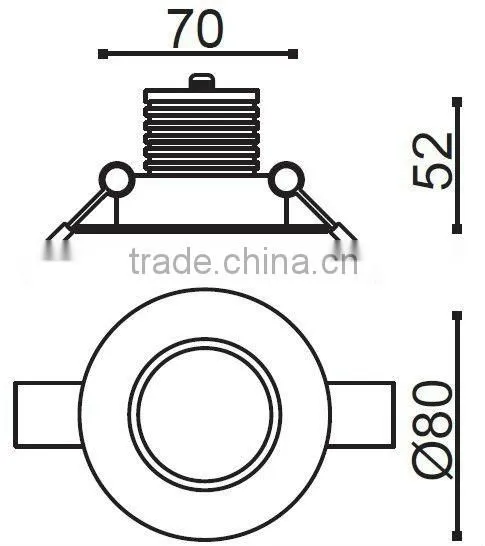 LY8008-1 Anodised aluminum body decorative ceiling light plate