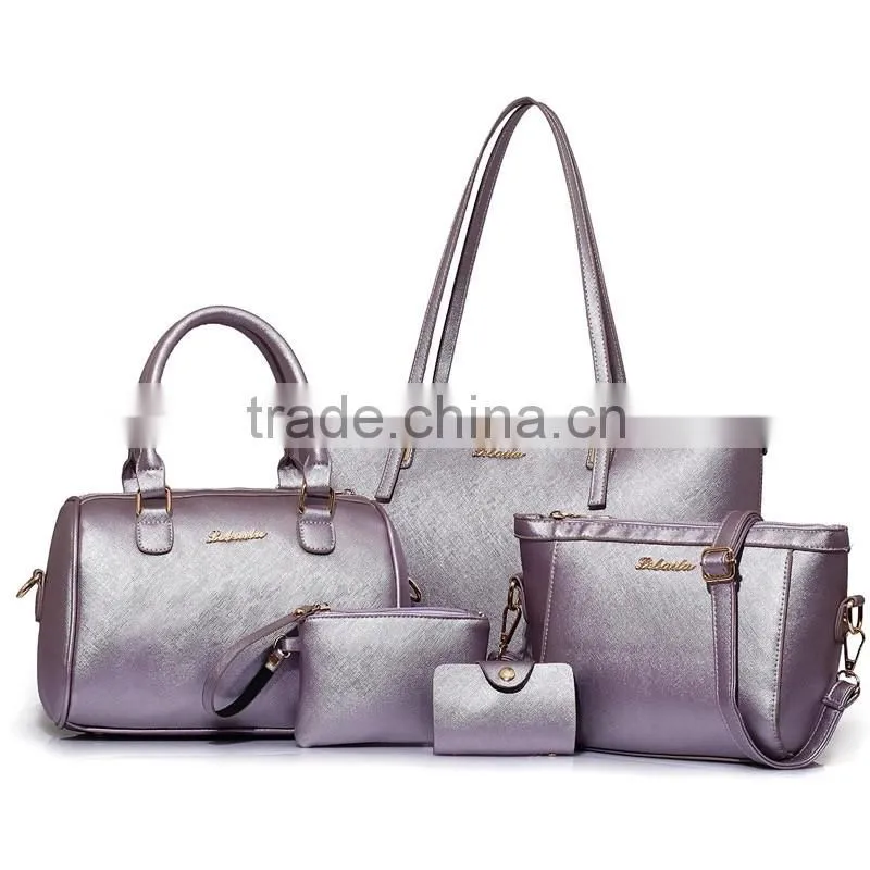 Woman Fashion 2016 5 Pieces Leather Tote Bag High End Handbag