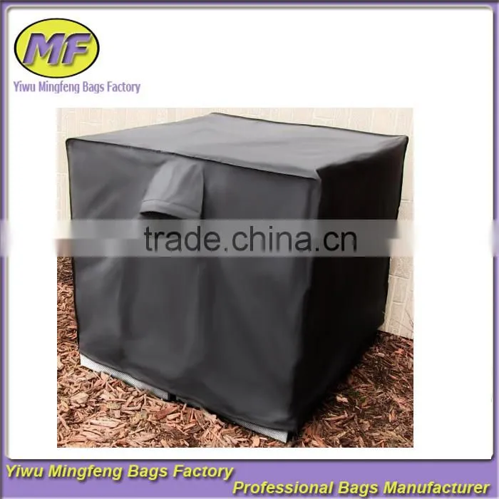 Outdoor Heavy-Duty Square Air Conditioner Cover, Black, 34 X 30 Inch