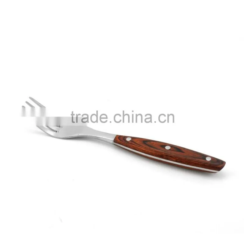 Laguiole Style Pakka Wood Handle Steak Fork Set