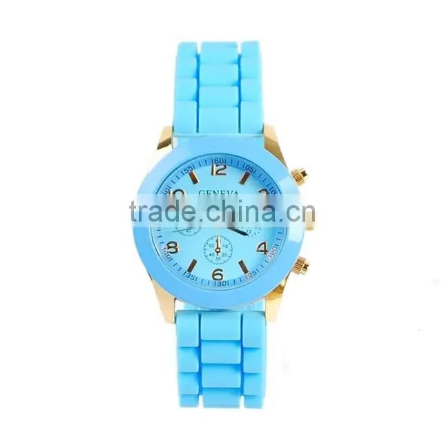 analog japan movement silicone fancy ladies geneva watch