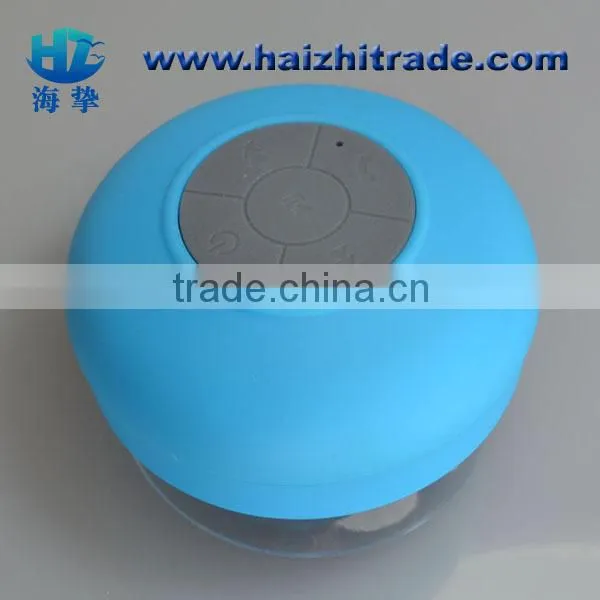 Most popular bulit-in li-ion battery bluetooth waterproof mini speaker and sucking disc function