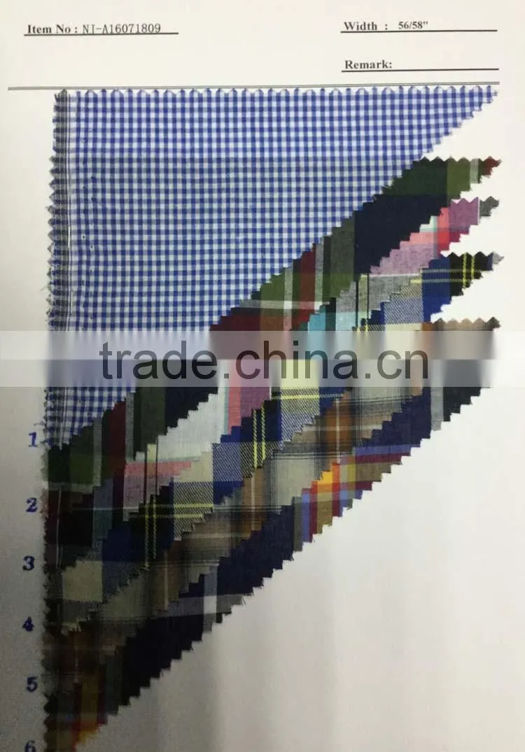 plain yarn dyed shirtting fabric in stock NJ-A16071803