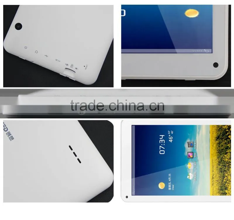 7inch android tablet quad core RK3126 android 4.4 wifi bluetooth 1024*600 IPS screen high quality customise loud speaker tablets