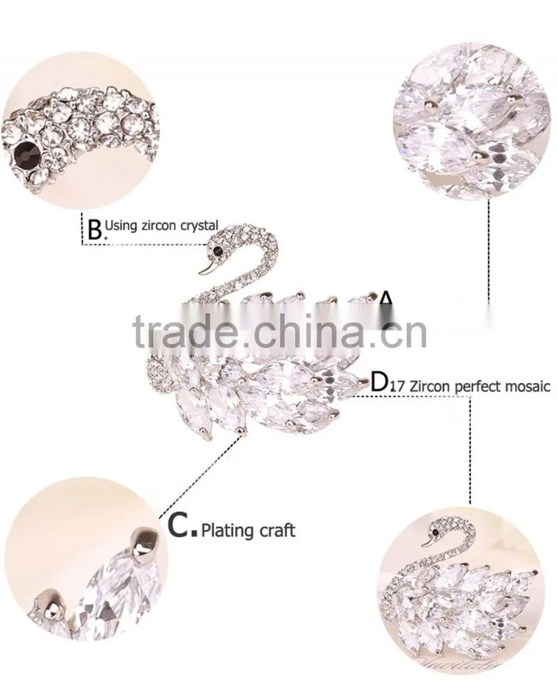 Rhinestone Crystal Wedding Bridal Bouquet Flower Corsage Brooch