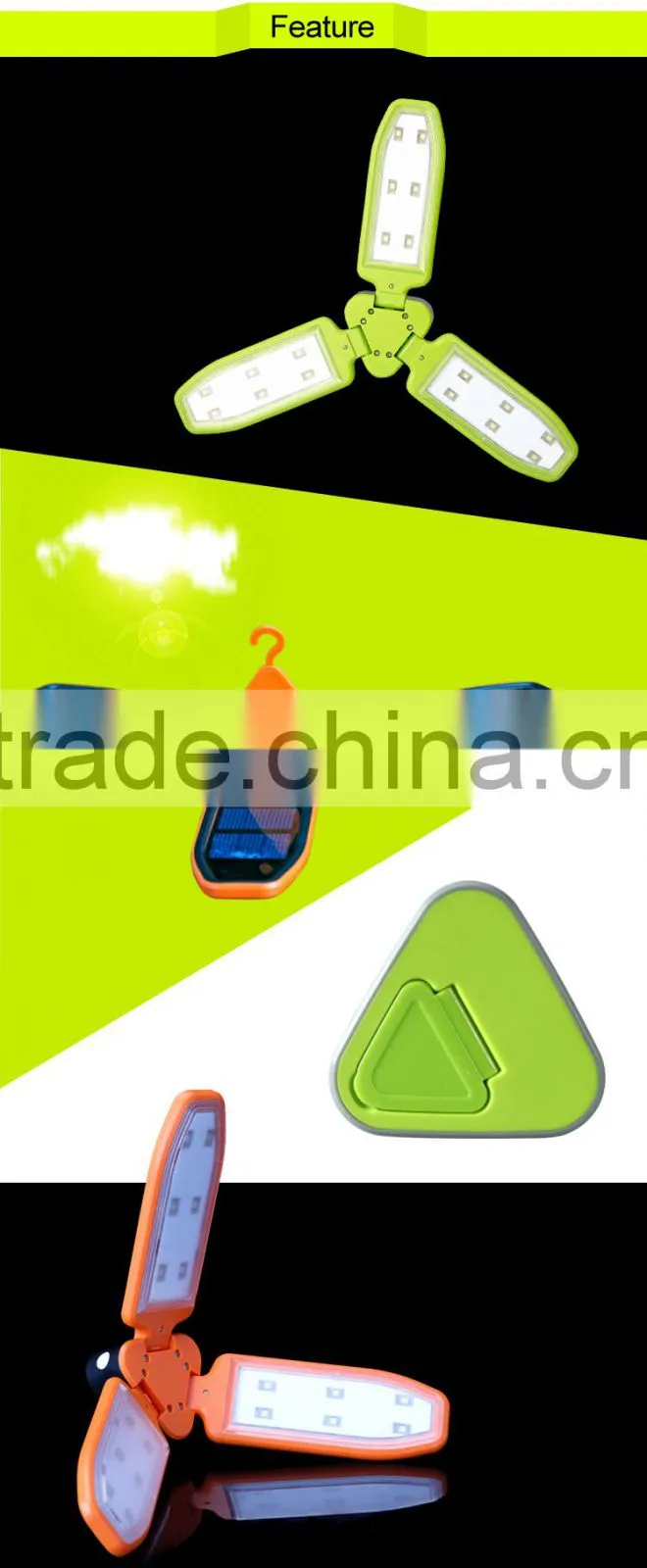 Solar outdoor sports led rechargeable fishing lantern lights for night fishing, bivouac, BBQ