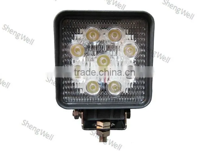 4" 27W 9--32V Square LED work light Epistar led work lamp 12month warranty IP67 27w led work light