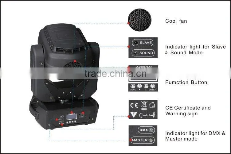 4 Controllable led beam chips 100w super beam moving head disco dj used stage lighting