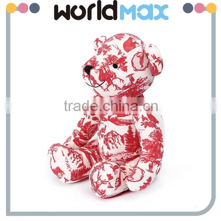 Various Styles Promotional Red and White Bear Lovely Baby Stuffed Toy