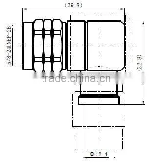 RF N Male Right Angle Connector for 1/2"Superflex Cable(solder type)