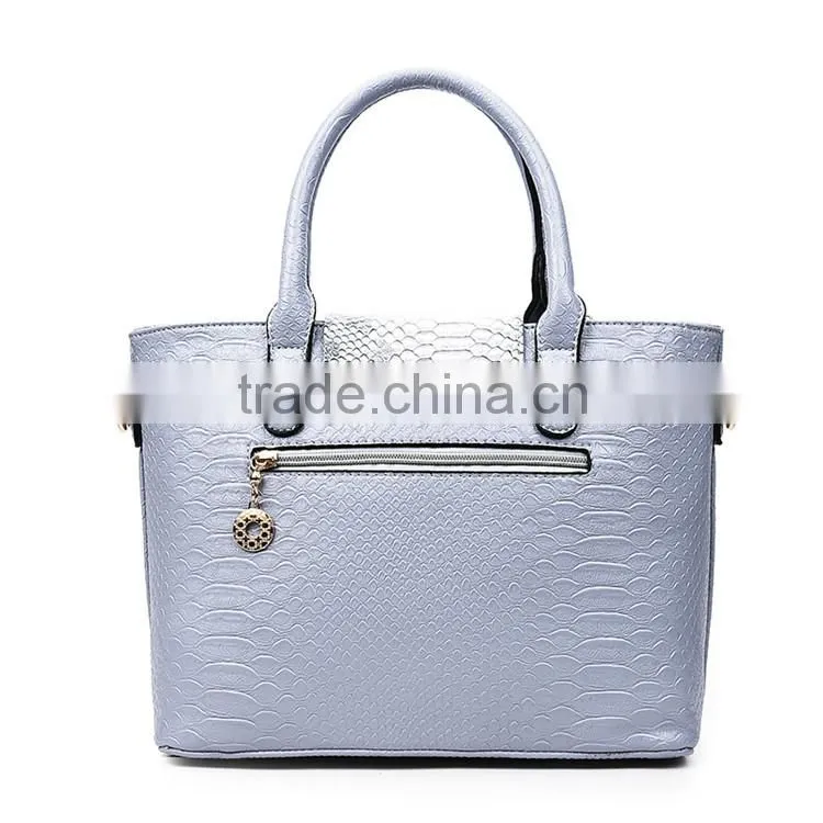 Hot Sell PU leather Material patent Leather Logo Handbag For Weekend
