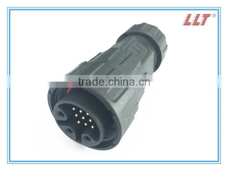 IP67 3+9 Pins Power and Signal connector Front Panel Mount Waterproof Connector
