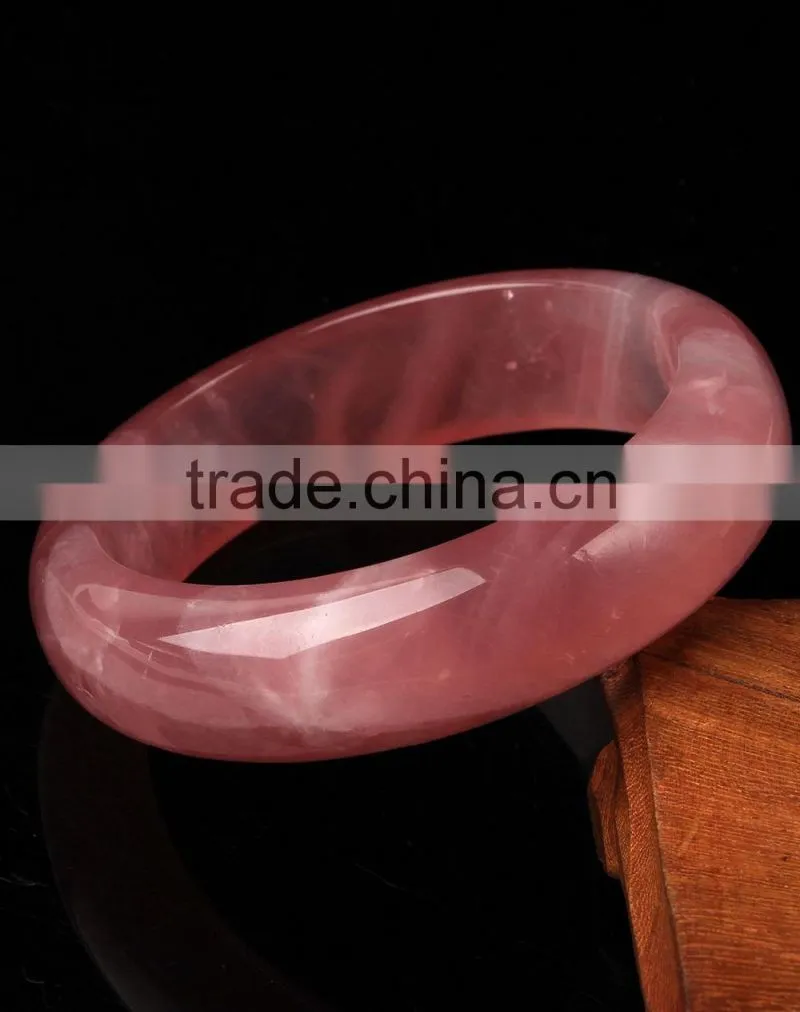 beautiful high quality rose quartz crystal bangles with promotional prices