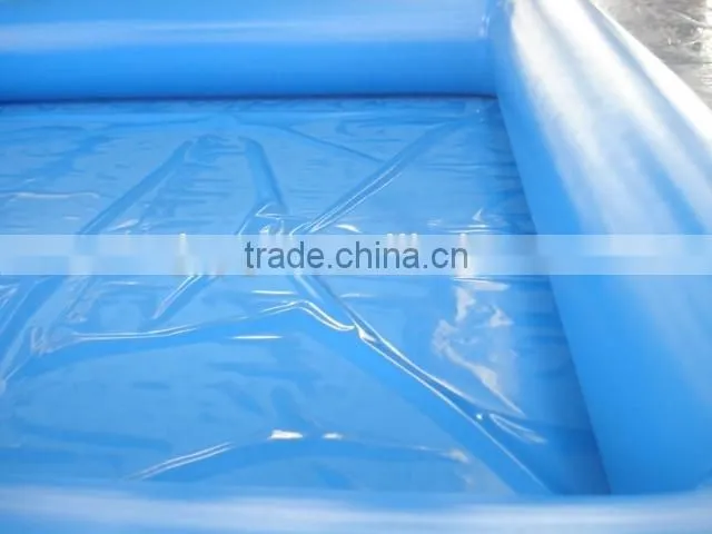 2016 Selling middle blue inflatable rectangle swimming pool
