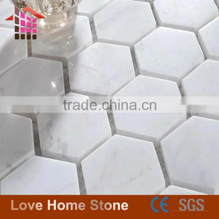 New Products 2016 Carrara white Marble Mosaic Tile With Low Price