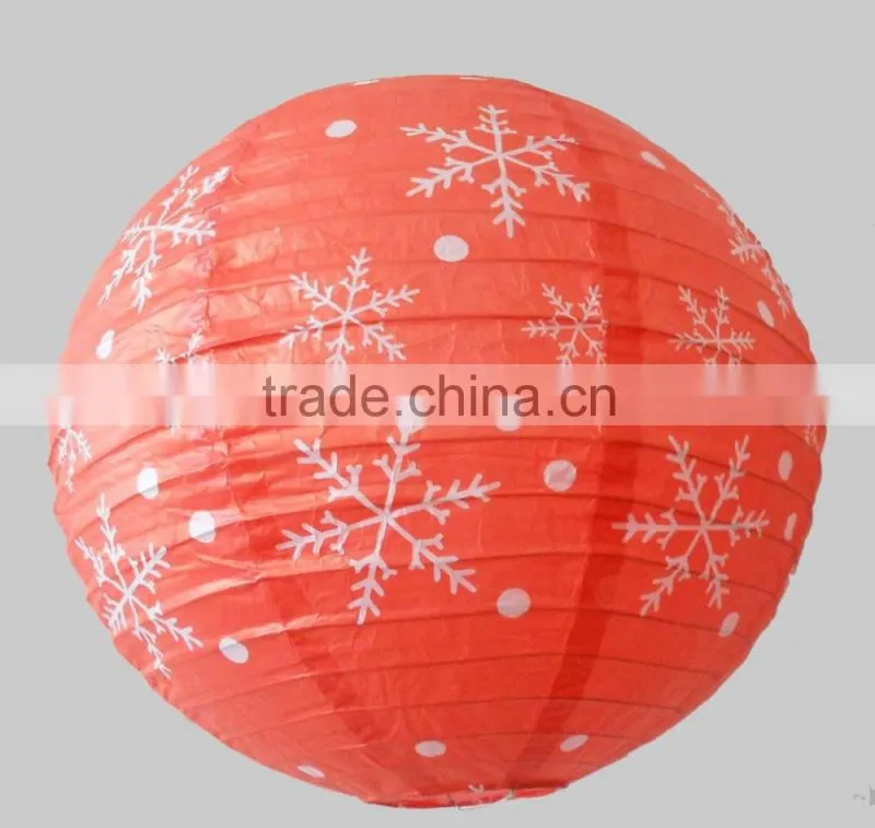 Christmas decoration snowing paper lamp lantern