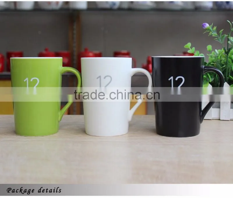 Wholesale multiple colors custom logo ceramic mugs