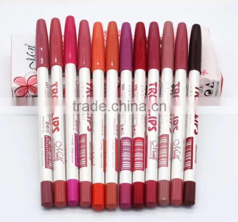 Menow P14002 Waterproof Lip Liner Pencil Women's Professional Long Lasting Lipliner 12pcs/set