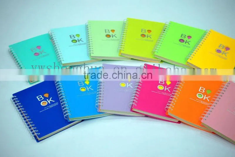factory newly design colorful cheap paper note book/pp cover book