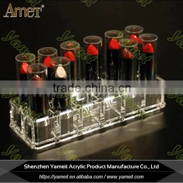 Screen printing logo clean acrylic cosmetic display manufacturer