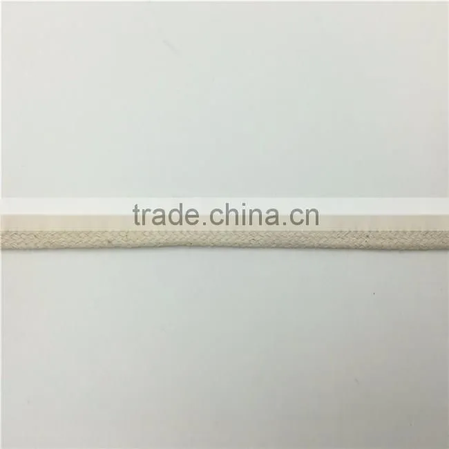 China Supplier 16MM White Flat 100% Braided Cotton Cord