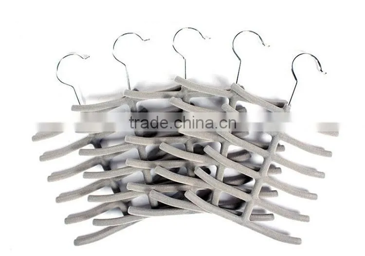 Velvet Hanger Collection Tie Hangers,Flocked Belt Rack