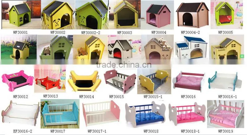 QQFactory wooden dog house / wooden dog bed