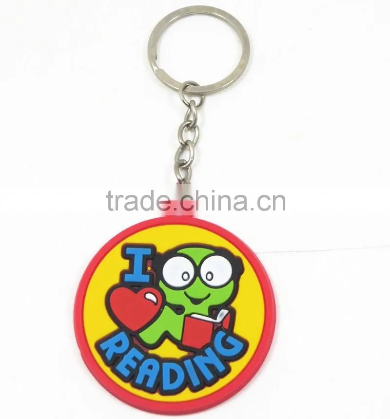 Yiwu Manre bulk PVC/ rubber custom silicone keychain custom shape keychain