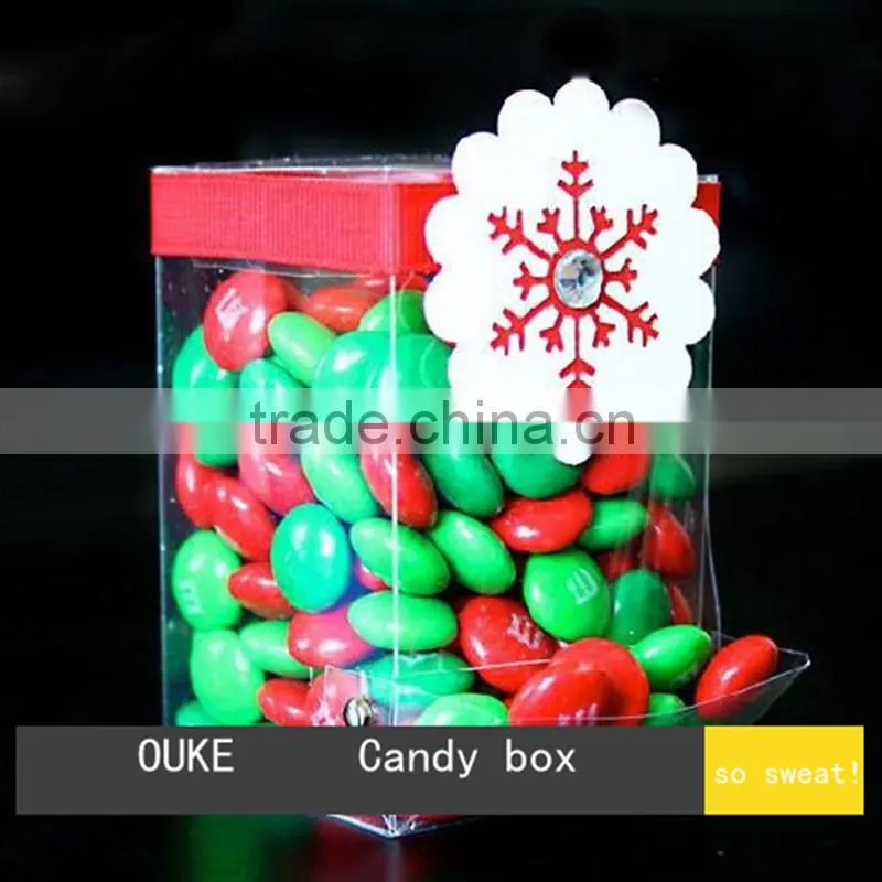 factory manufcturer acrylic cute Christmas candy boxes with lids