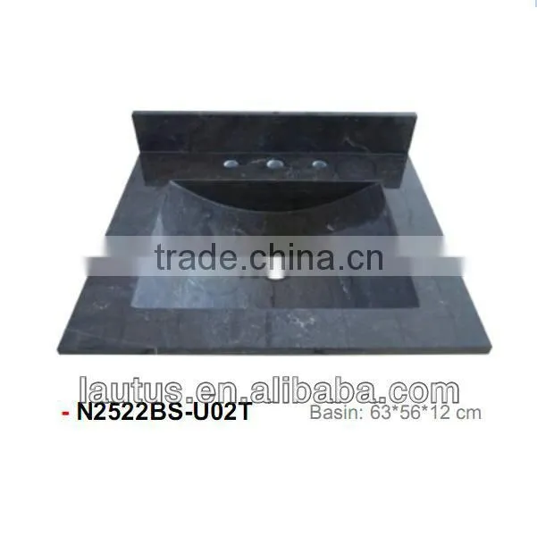 Double Sink Bathroom Vanity Unit Tith Marble Top