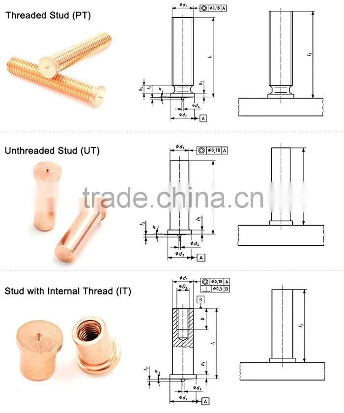 Full Base CD Stud With Stud Welding Gun