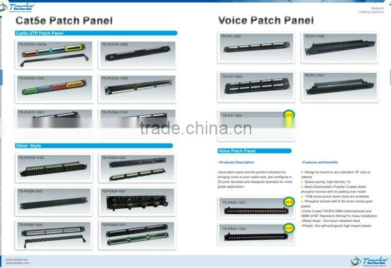 24 Port Cat6 UTP Patch Panel