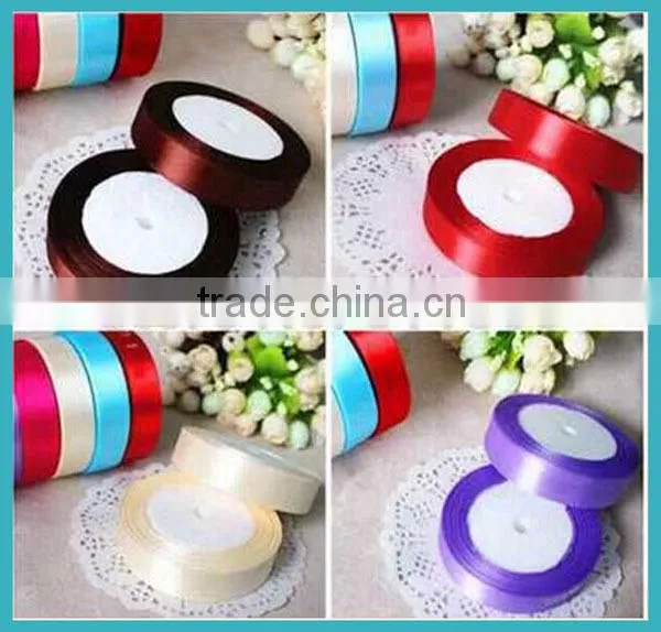 Satin woven edged ribbon