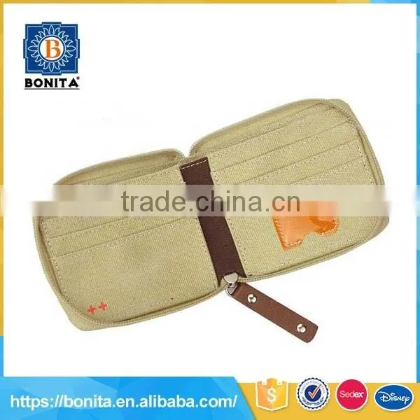 Canvas zipper wallet brief paragraph students purse leisure young women wallet